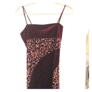 Two peace Red wine dress.